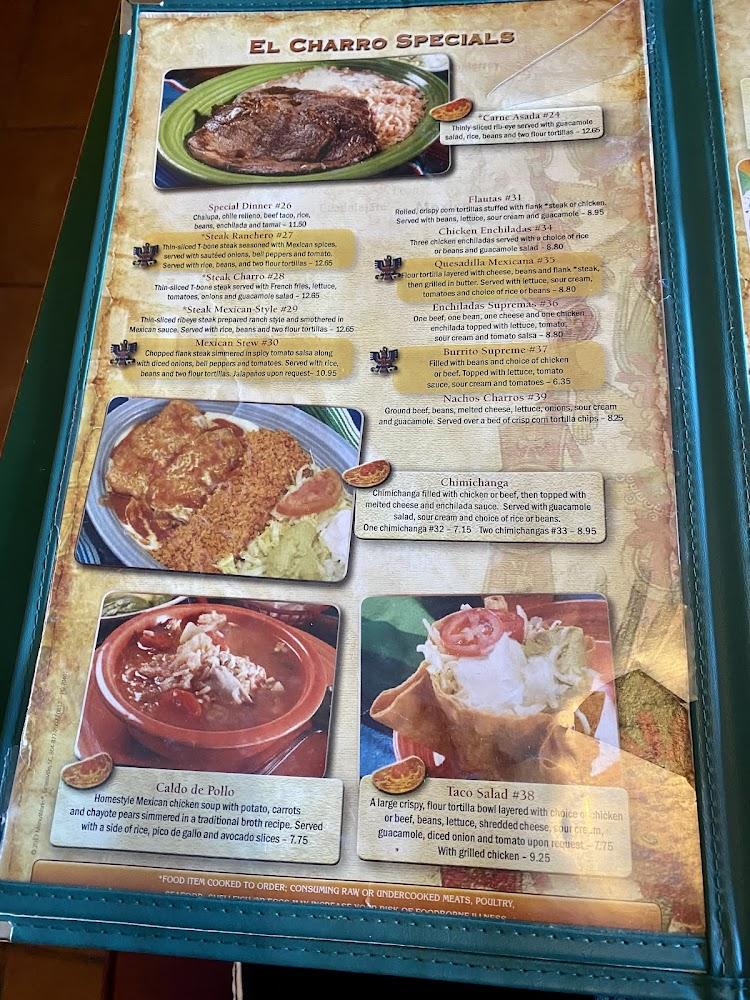 El Charro Mexican Restaurant Menu image 1