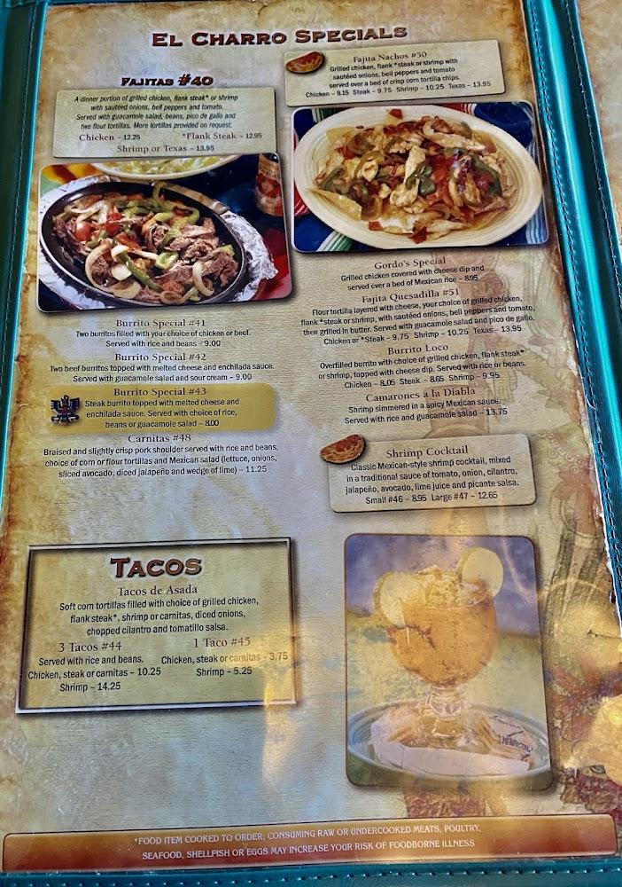 El Charro Mexican Restaurant Menu image 3